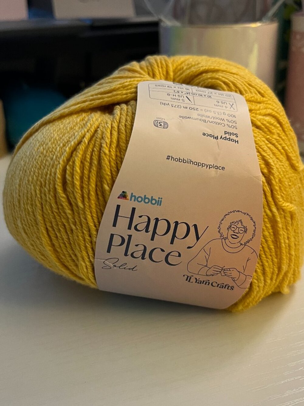 HOBBII Happy Place Solid Yarn #06 Ochre - 1 ball